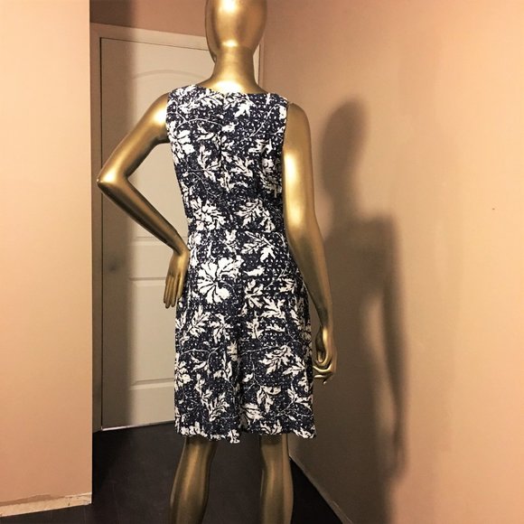 BEIGE BY ECI Blue & White Cotton Eyelet Dress - Picture 7 of 12